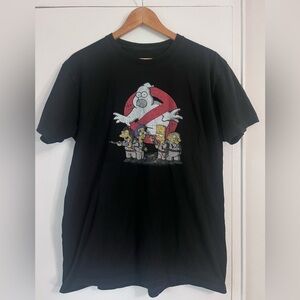 VTG The Simpsons Ghostbusters Tshirt - Black - Single Stitch